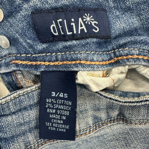 Delia's Jayden Skinny Women's size 4P Medium Wash Blue Denim Jeans - Picture 3 of 4